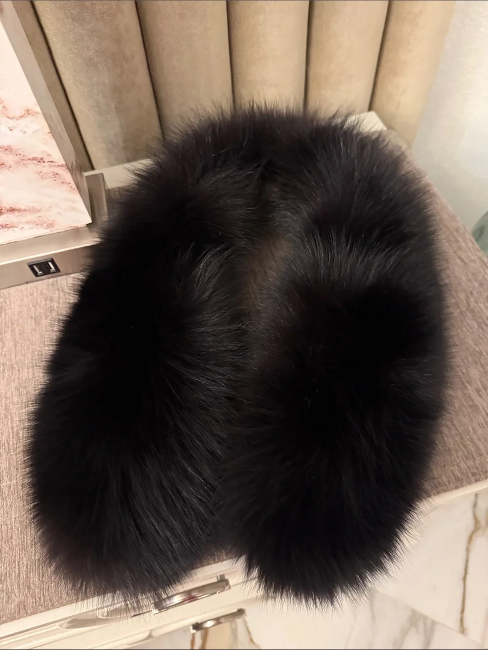 Real Fox fur black fox thick pelts